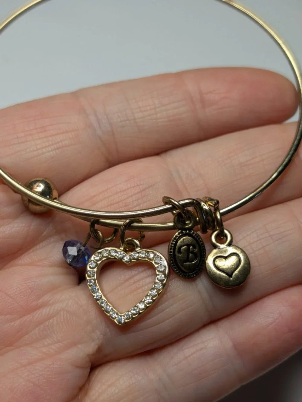 Brighton Gold‑Tone Expandable Charm Bangle